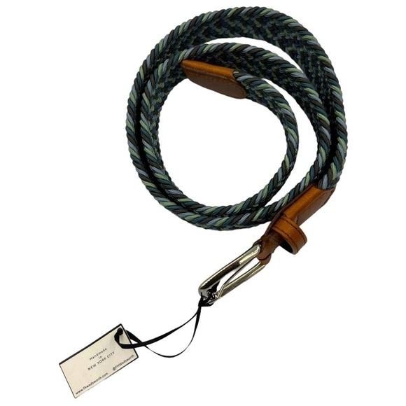 NWT F. H. Wadsworth Elastic Stretch Belt Blue Gray Green - Picture 3 of 5